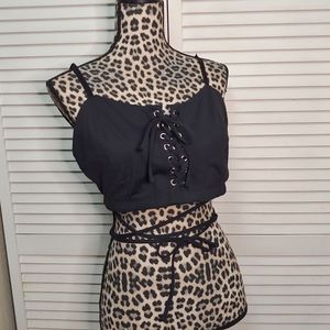 Forever21+ Lace Up Bralette